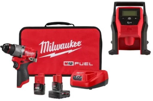 Milwaukee M12 FUEL 12V Lithium-Ion Brushless Cordless 1/2 in. Drill Kit with 4.0 Ah and 2.0 Ah Battery