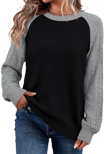 WIHOLL Lightweight Knit Crew Neck Pullover Tops Deal