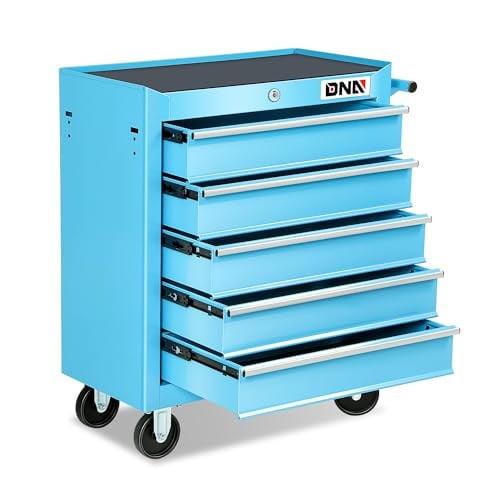 DNA Motoring 5-Drawer Plastic Top Rolling Tool Cabinet with Keyed Locking System Deal