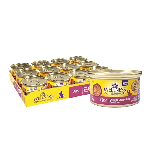 24-Pack 3-Oz Wellness Complete Health Pate Adult Wet Cat Food (Chicken & Lobster)