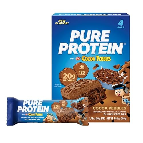 Pure Protein Cocoa PEBBLES 20g Protein Bars 4-Count
