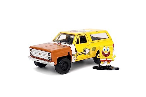 Jada Toys Spongebob Squarepants 1:32 1980 Chevy Blazer K5 Die-cast Car and 1.65" Spongebob Figure