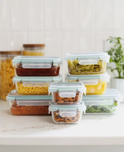 Sedona Kitchen 16-Piece Fluted Glass Food Storage Container Set Deal