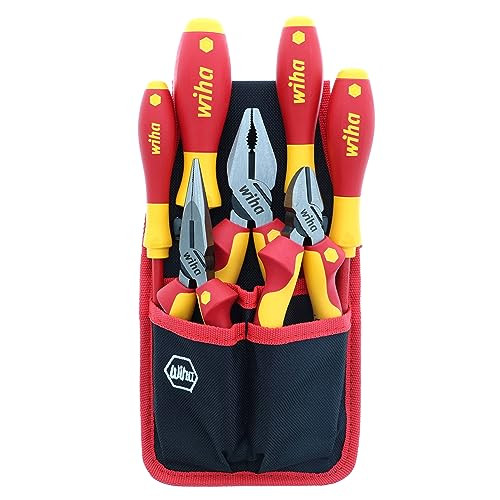 Wiha 7-Piece Insulated Industrial Pliers and Screwdriver Set
