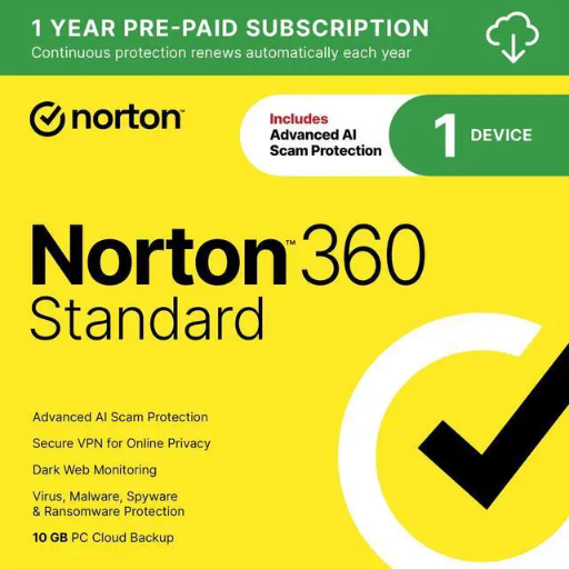 Norton 360 Standard 1-Device 1-Year