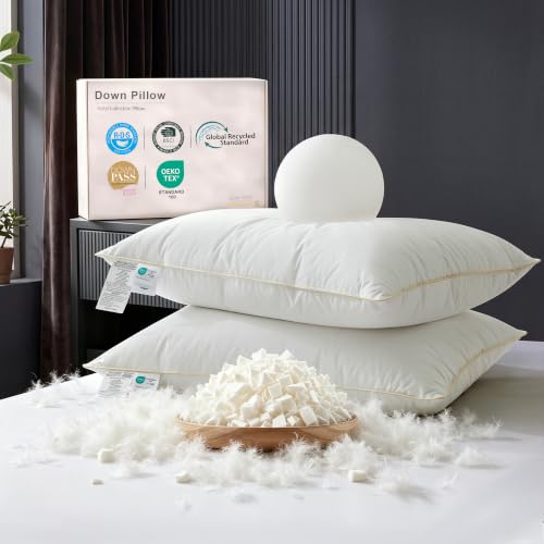 FARINA Goose Feather Down Pillows -Set of 2