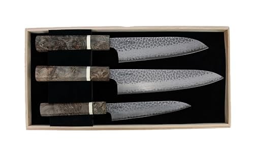 Cold Steel Japanese VG-10 Damascus 3-PC Kitchen Knife Set Deal