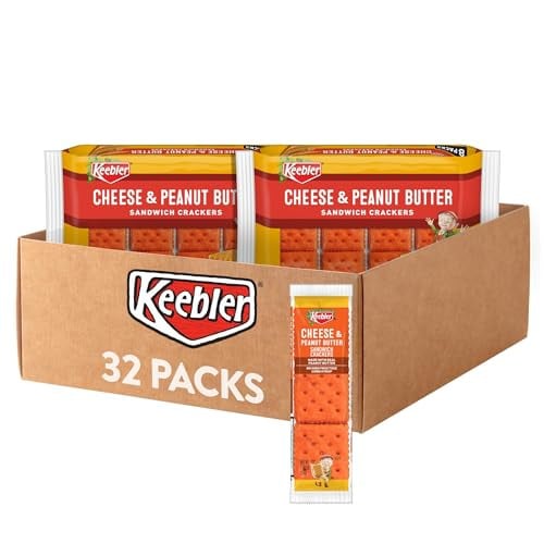 Keebler Sandwich Crackers, Cheese and Peanut Butter (32 Packs) Deal