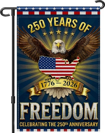 250th Anniversary American Garden Flag, 12x18 Inch Double Sided Deal