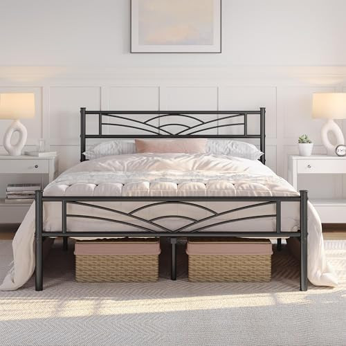 Yaheetech Metal Platform Bed Frame