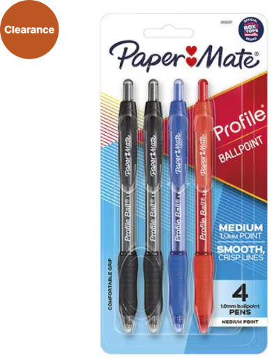 Paper Mate Profile Ballpoint Pen 1.0MM, 4 Count