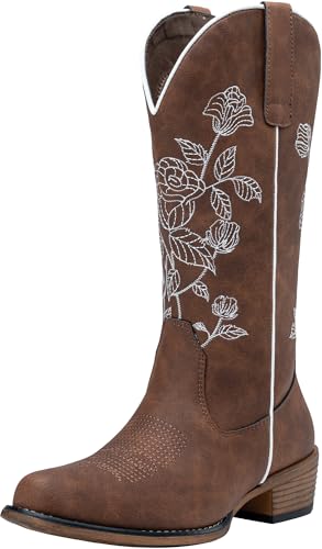 Women's Mid Calf Western Cowboy Boots