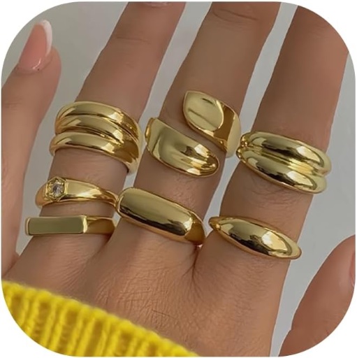 YEEZII Chunky Gold Rings