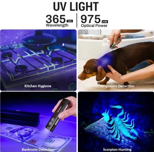 Wurkkos HD01UV Flat EDC Rechargeable Flashlight; White + UV + RGB LEDs; 1200 lumens Deal