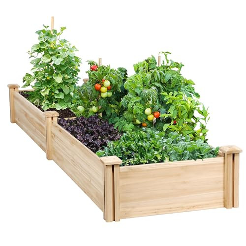Yaheetech 8x2ft Wooden Horticulture Raised Garden Bed
