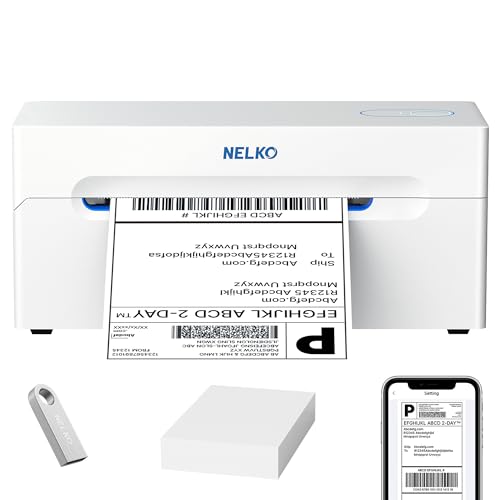 Nelko Bluetooth Thermal Shipping Label Printer 4x6