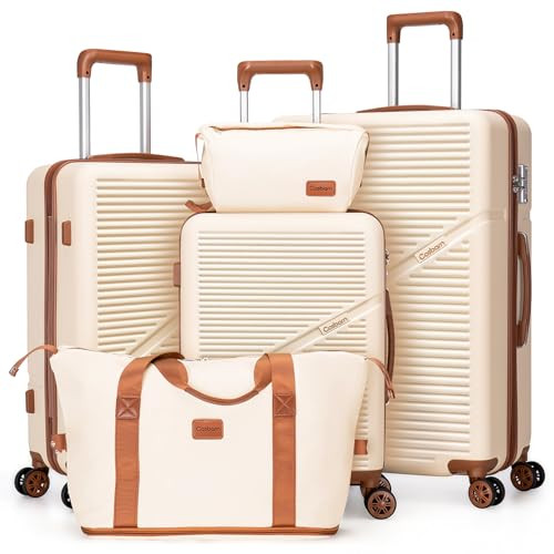 Cosbarn 5 Piece Luggage Sets with Spinner Wheels