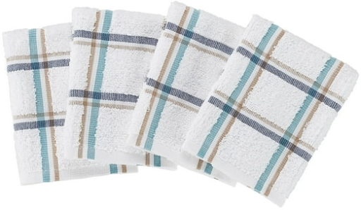 Mainstays 4-Pack 12"x12" Woven Kitchen Dish Cloth Set Deal