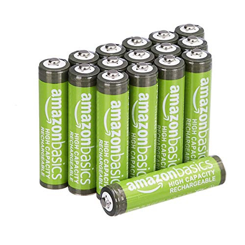 Amazon Basics Rechargeable 1.2V 850mAh AAA NiMh High-Capacity Batteries 16-Pack