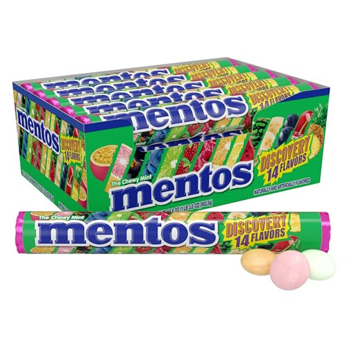 Mentos Chewy Mint Candy Roll, 15 Count Showbox