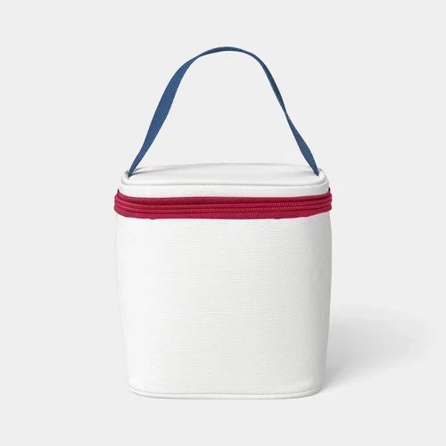 Sun Squad 4 Cans/3.1 qt Soft Sided Personal Cooler Red/White Plaid Deal