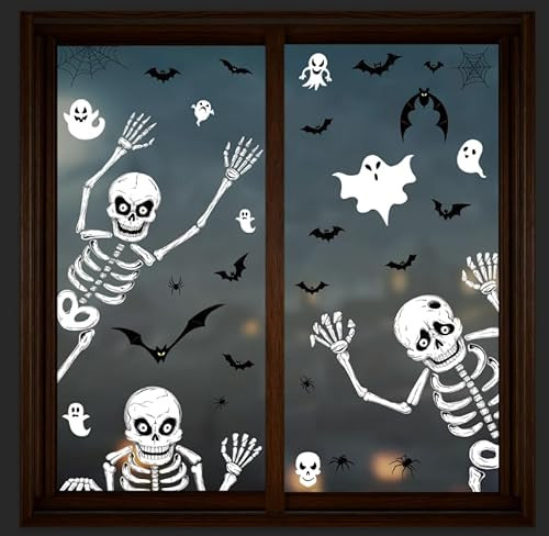 9-Sheet 97-Piece Traplace Halloween Theme PVC Window Clings