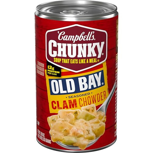 Campbell's Chunky Soup, OLD BAY Seasoned Clam Chowder, 3 X 18.8 oz Cans Deal