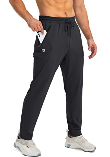 G Gradual Men's Tapered Jogger Sweatpants w/ 3 Zipper Pockets