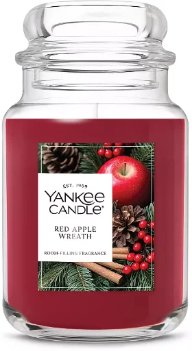 22-Oz Yankee Candle Large Jar Candle (Red Apple Wreath, Autumn Wreath)
