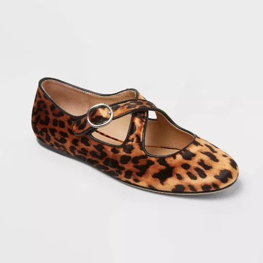 A New Day Women’s Tasmin Leopard Print Flats (Various Sizes)