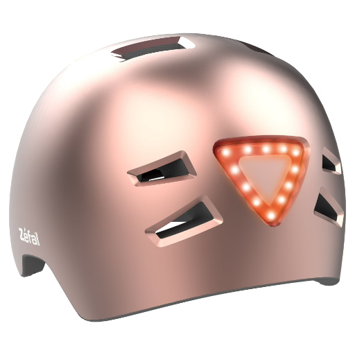Zefal Rose Gold Light-up Lightweight Adult Bike Helmet