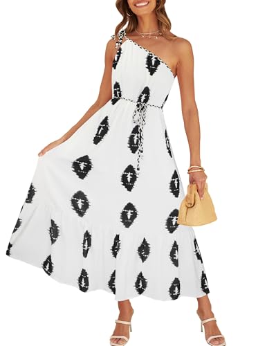 CCTOO Women's One-Shoulder Floral Maxi Dress w/ Pockets Deal