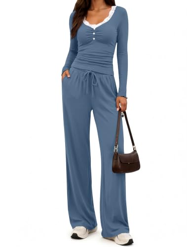 2 Piece Lace Detail Lounge Set Deal