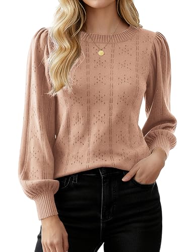 GRACE KARIN Long Sleeve Crochet Fall Sweaters for Women Deal