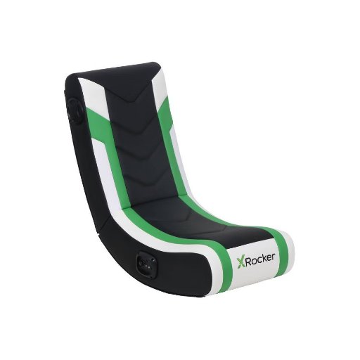 X Rocker Horizon RGB Lighting 2.0 Wired Floor Rocker Gaming Chair Green/Black
