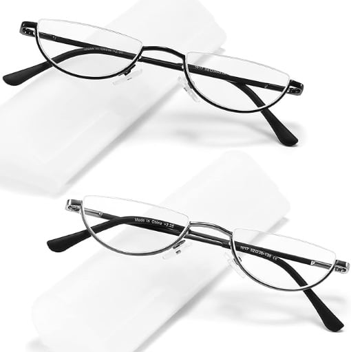 Toveen Half Lens Reading Glasses 2-Pack Deal