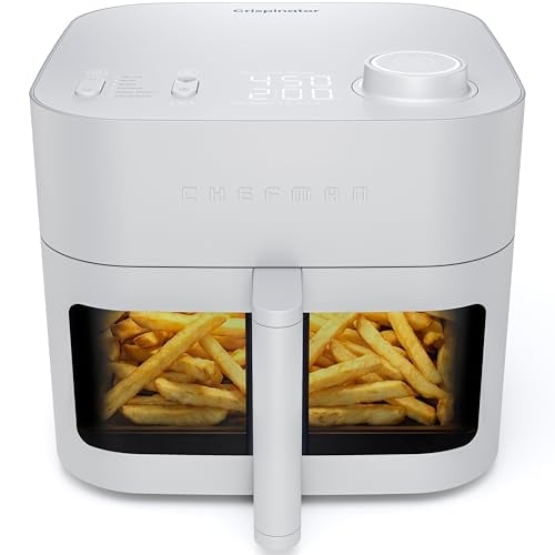 Chefman Crispinator 8-Qt 6-in-1 Air Fryer with Viewing Window & Ceramic Basket
