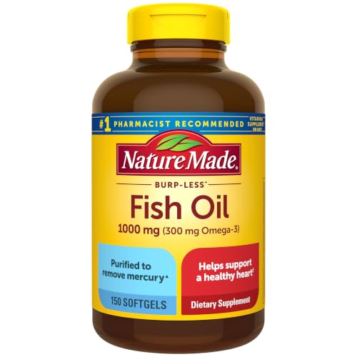 Nature Made Burp Less Fish Oil Omega 3 1000mg Softgels 150-Count Deal