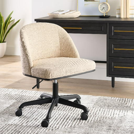 Better Homes & Gardens Oaklee Office Chair (Effie Linen/Cream) Deal