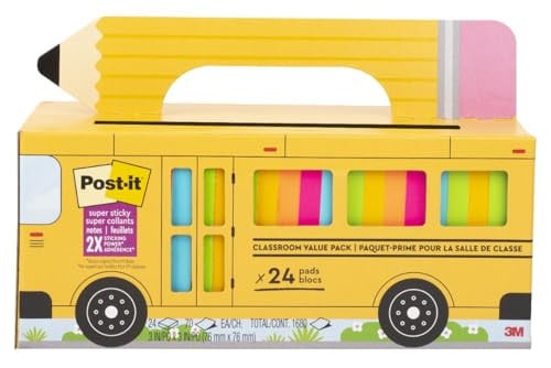 Post-it Super Sticky Notes 3" x 3" 24-Pack (Assorted Brights) Deal