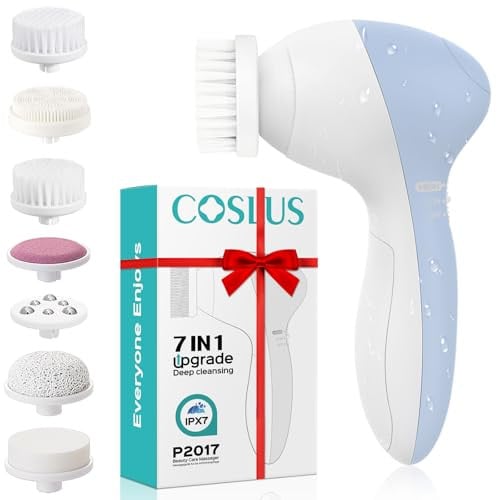 COSLUS Facial Cleansing Brush 7 in 1 FBS-D Electric Exfoliating Rotating Massage Device Deal
