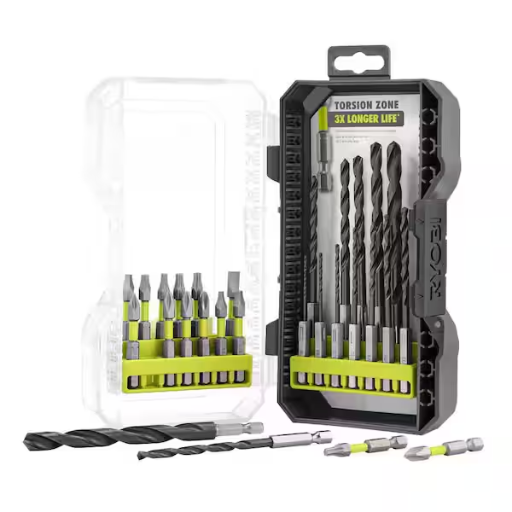 RYOBI Black Oxide Impact Drill and Drive Drill Bit Set (28-Piece)