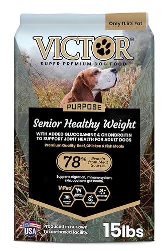 VICTOR Purpose Senior Healthy Weight Dry Dog Food 15-Pound