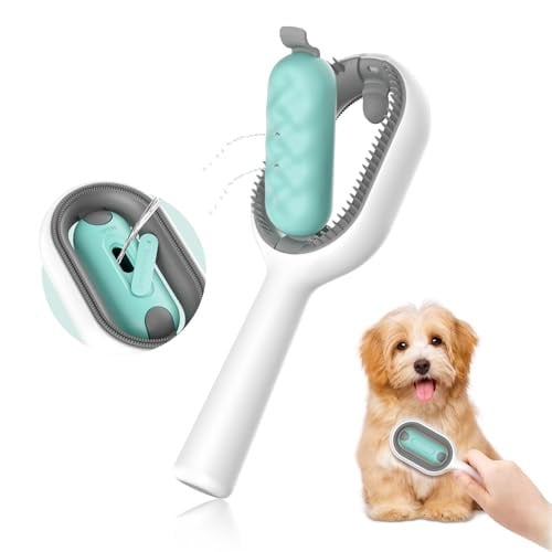 Petgravity Cat or Dog Grooming Brush w/ Water Tank (Blue) Deal