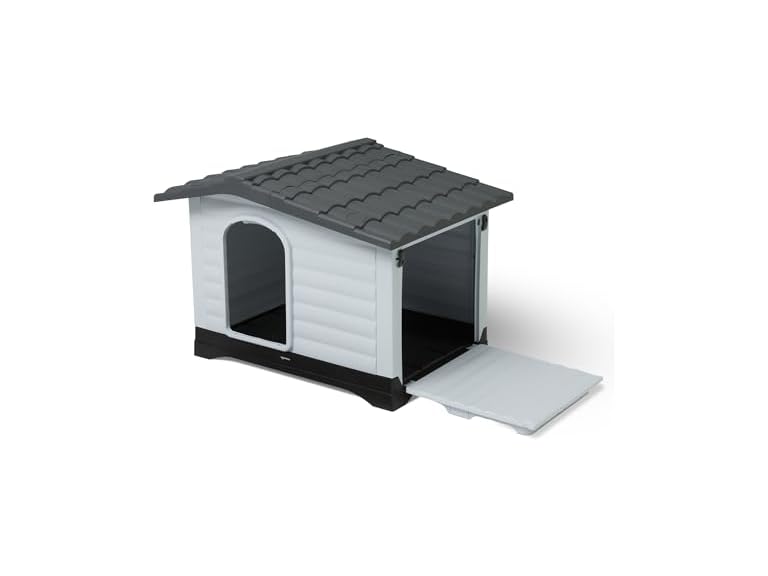 Amazon Basics Plastic Dog House for Small & Medium Dogs