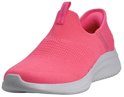 Skechers Womens Hands Free Slip-ins Ultra Flex 3.0 Cozy Streak Sneaker (Hot Pink)