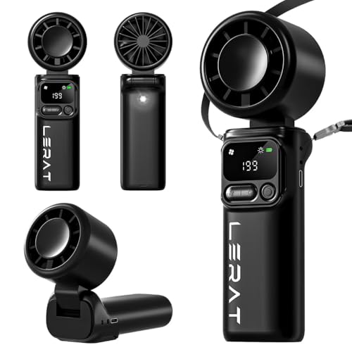 Lerat 5-Speed Portable Handheld Turbo Fan w/ 4000mAh Rechargeable Battery Deal