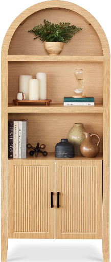 72" Best Choice Products Tall Arched 5-Tier Bookshelf Storage Cabinet