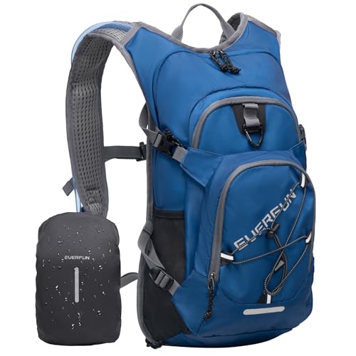 18L Everfun Hydration Backpack with 2L Water Bladder & Rain Cover (Blue or Orange)