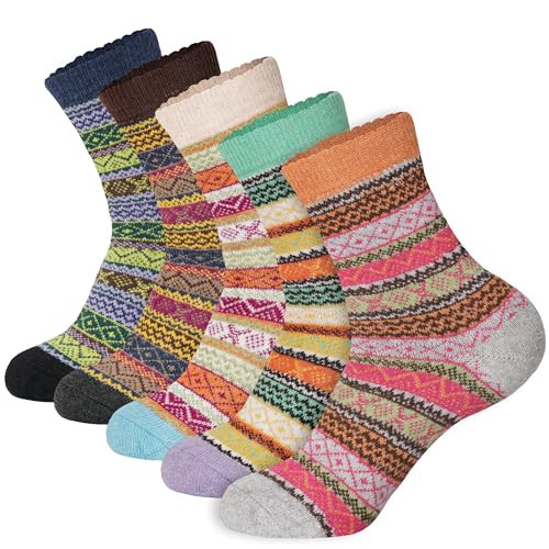 Women's Wool Socks 5 Pairs